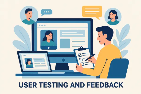 تست و بازخورد (User Testing and Feedback)